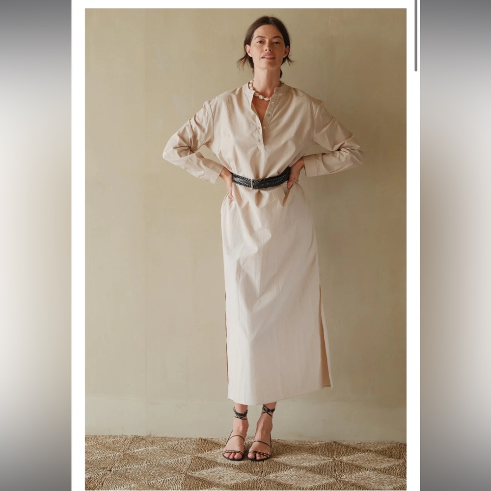 Donni Mandarin Dress in Sandwash
